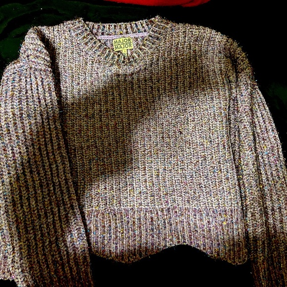 Purple rainbow tinsel sweater - Picture 1 of 5